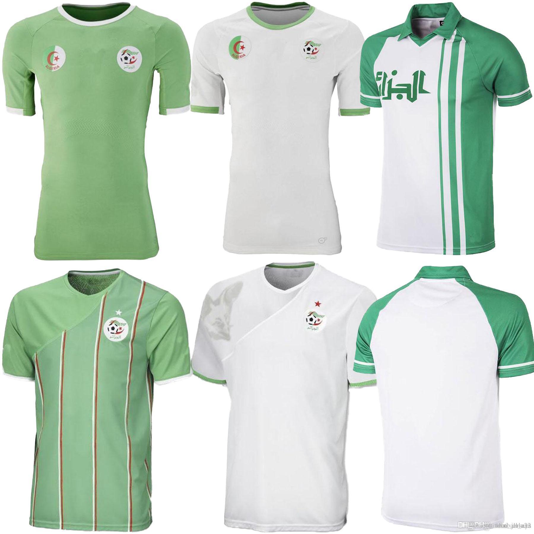 

2010 2012 2014 Algeria retro soccer jersey 10 12 14 home away Feghouli Hassan Madjid Bougherra Yebda Mickael Ciani classic Vintage football, Black