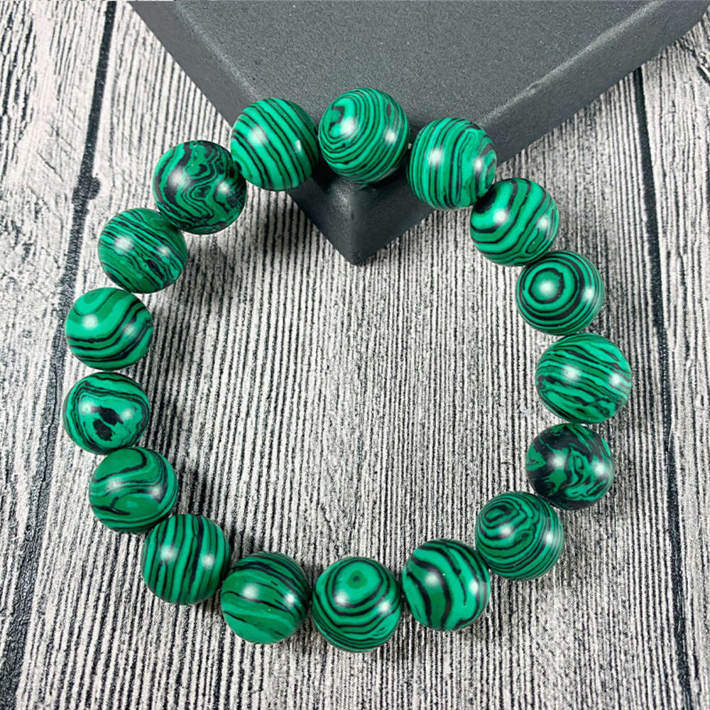 

Hand catenary Malachite agate natural tiger eye stone straight Yoga bracelet for lovers, Black