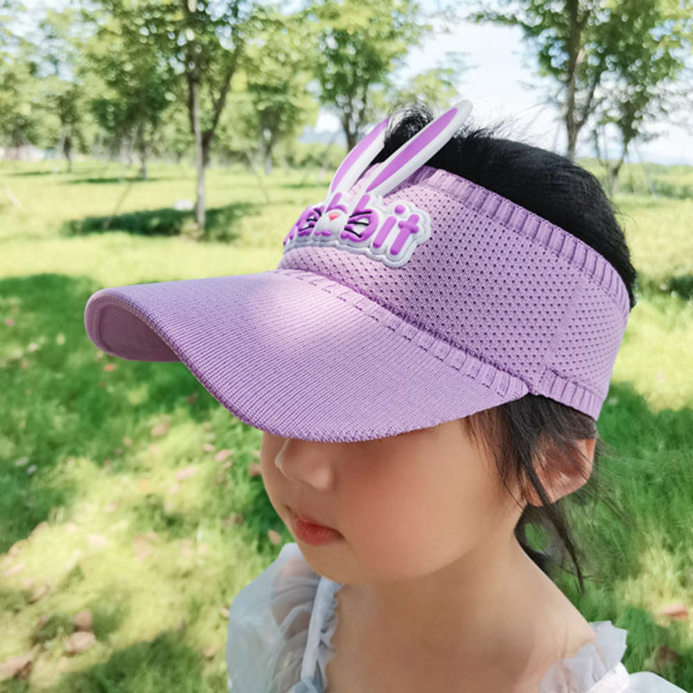 

Season boys and girls super cute rabbit ear hat sunshade children's open, Yellow