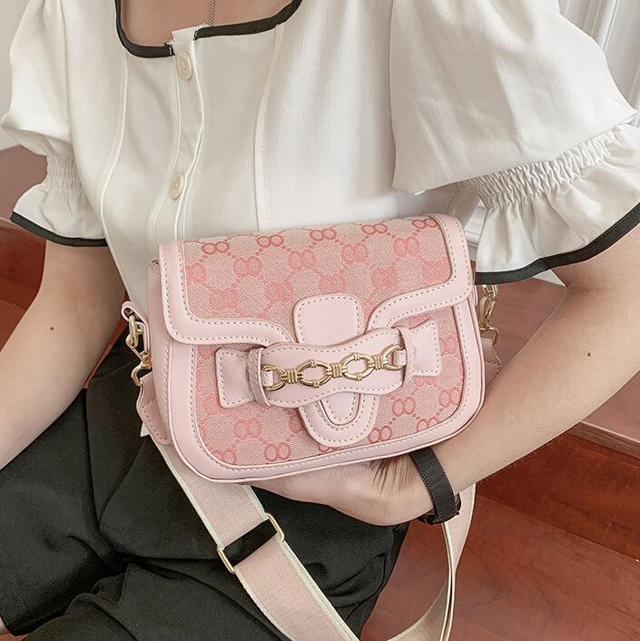 

Factory wholesale women messenger bag simple western-style contrast handbag street trend printing shoulder bags small fresh color matching leather handbags, Brown(boutique box)