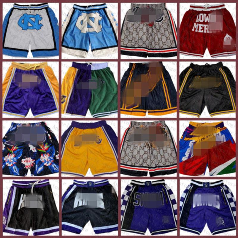 

top Los Angeles Lakers Sacramento Kings North Carolina State University Just Basketball Shorts DON Mitchell & Ness Pocket Shorts, Black;red