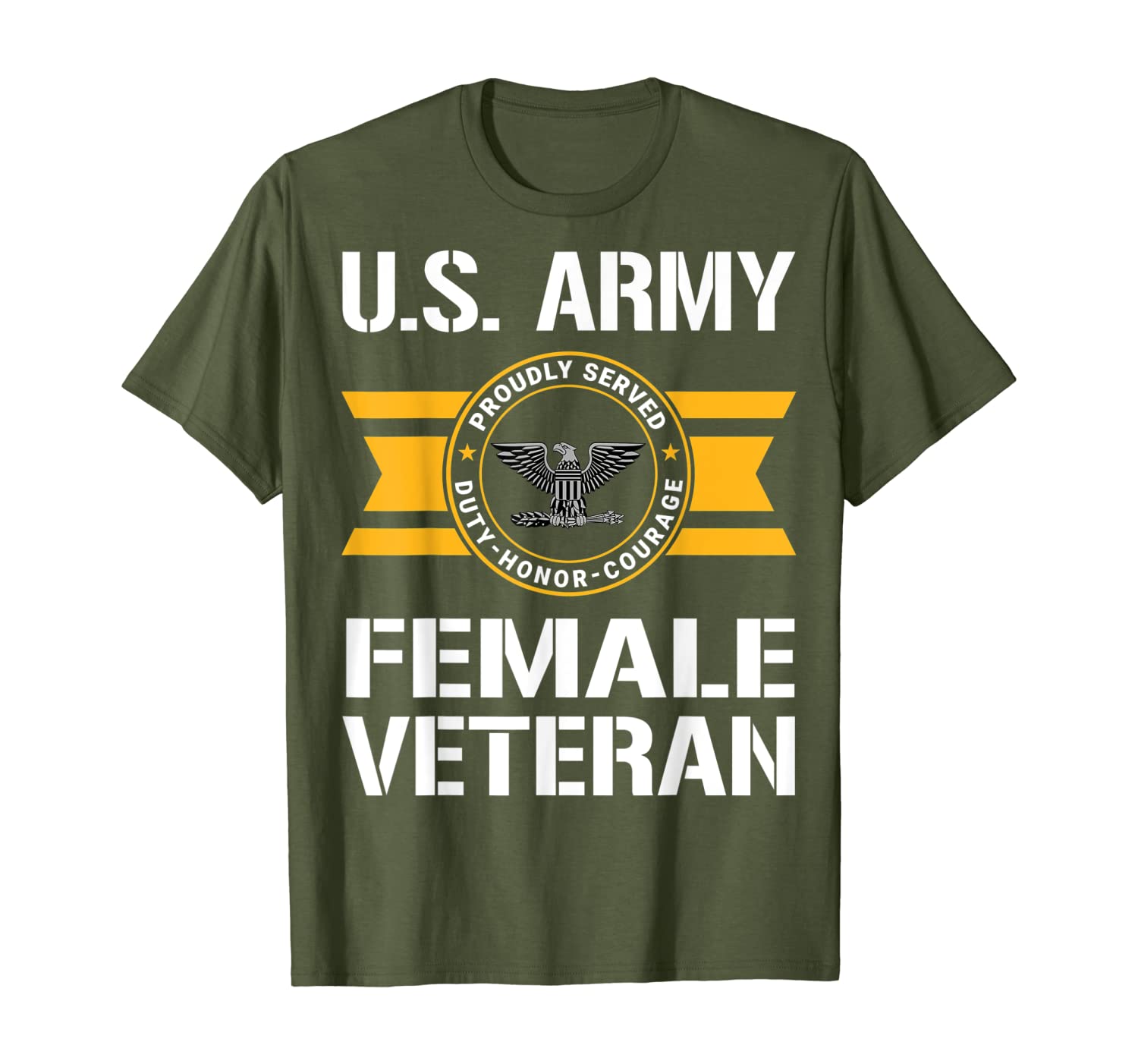 Proudly Served US Army Female Veteran O6 Colonel T-Shirt-image-698496246