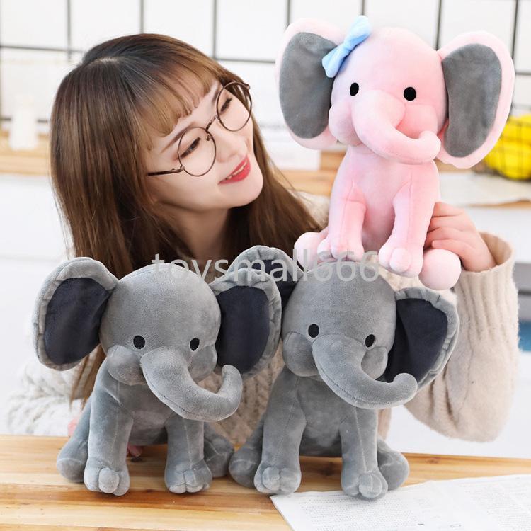 

Soft PP Cotton Pink Gray Beige Elephant Plush Toys Cartoon Stuffed Plush Animal Dolls for Kids Adults Birthday Gifts, Shippingfee(do not choose)