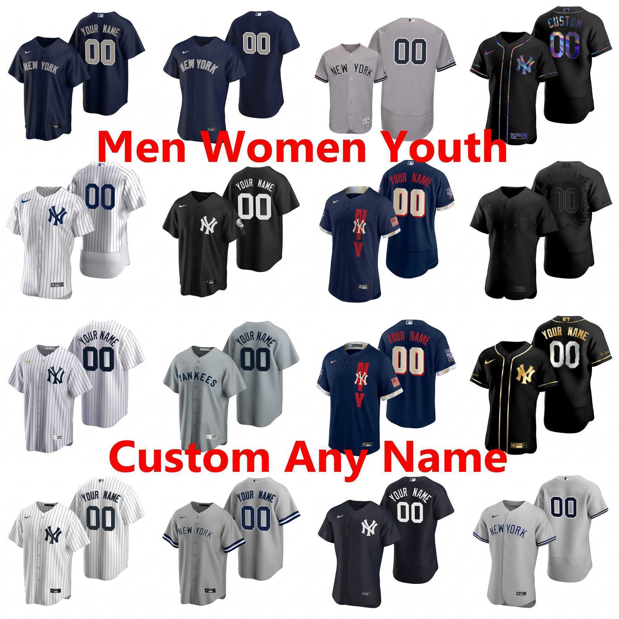 

2021 New York Yankees Baseball Jerseys Gerrit Cole Jersey Mens DJ LeMahieu Aaron Judge Aroldis Chapman Derek Jeter Giancarlo Stanton Gleyber, Blue;black