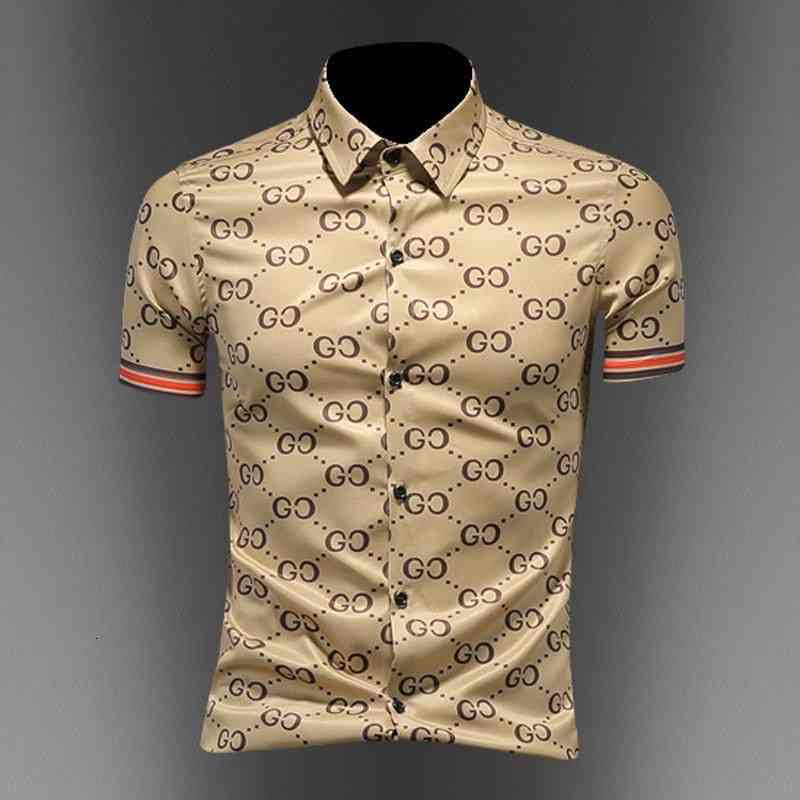 

2022GG Men Shirt Mens Casual Cotton Short Sleeve High Quantity Mens Breathable Tee Shirt Golf Tennis Brand Clothes Plus M-5XL