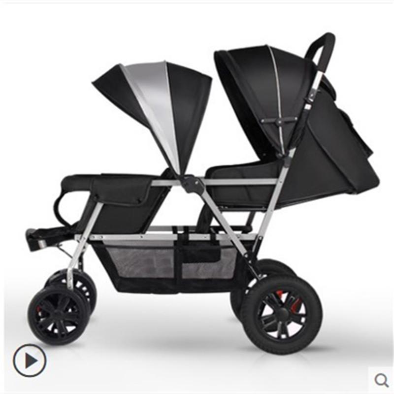 

Strollers# Twin Baby Stroller Is Light, Foldable, Sitable, Lie Down, Sit Back And Forth, Second Child, Double