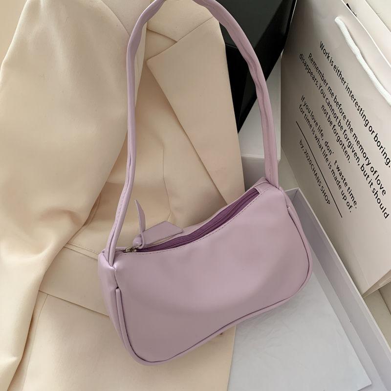 

Women Small PU Leather Crossbody Bags For Half Moon Shape 2021 Summer Female Elegant Solid Color Simple Shoulder Handbags, Black