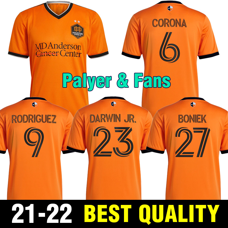 

mls player fans version 2021 Houston soccer jersey Dynamo camisetas de fútbol 21 22 Tim Parker Boniek Darwin jr Corona Rodriguez football shirts