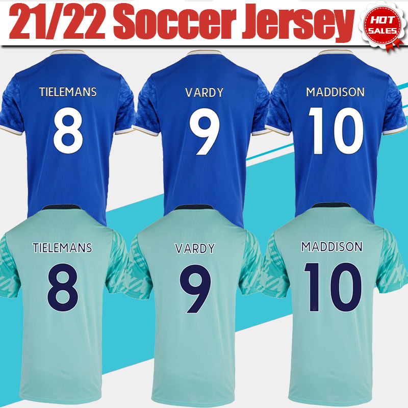 

#9 VARDY soccer jerseys 21/22 #10 MADDISON Men Home Blue Soccer Shirts 2021/2022 #14 IHEANACHO #17 AYOZE Football Uniforms Customized