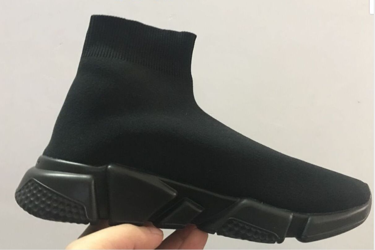 

Paris Luxury Brand Men Ankle Boots Flat Sock Shoes Speed Boot sneakers black red white fashion mens women tretch Knit trainer runner z1