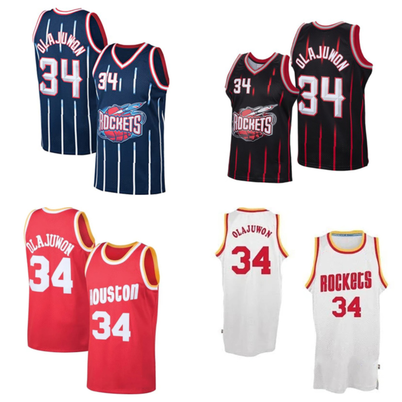 

Basketball jersey 34 Hakeem Olajuwon, Black;red