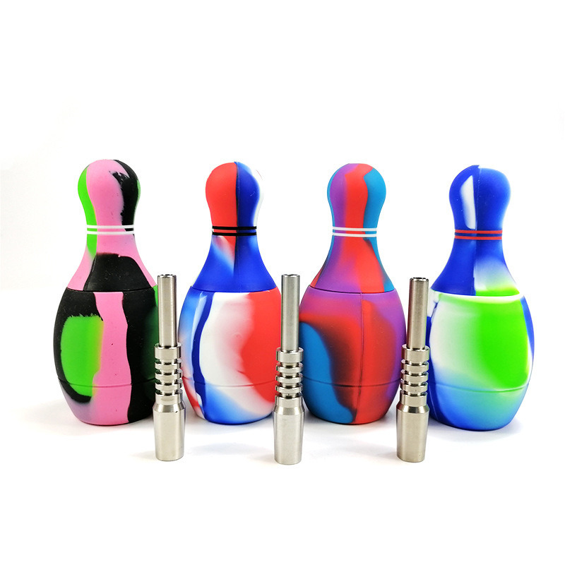 

Silicone smoke pipe nectar collecter Bowling ball Silicone with 8mm nail pipe cover smoking accessories