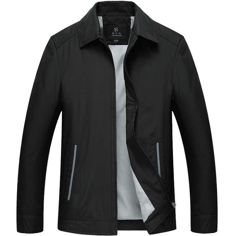 

Spring Autumn Jackets Men Casual Fashion Thin Cotton Windbreaker College Stand Collar Black Coat Homme Varsity Jacket W66 X0621, Light navy