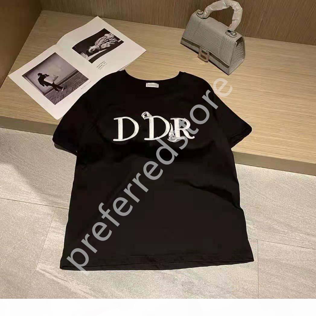 

2021 Top Quality Mens Designers T Shirts Tshirts Fashion Letter Printing Short Sleeve Lady Tees Luxurys Casual Dio Clothes womens clothing 2, White;black