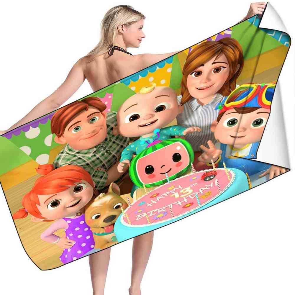 

35 Colors Cocomelon JJ Family Friends Beach Towel Blanket Soft Quick Dry Lightweight Bath Swim Towels Large150 x 75 CM Youtube Character Mat Shawl Sand Proof G713LYU, Mxied or list color u need