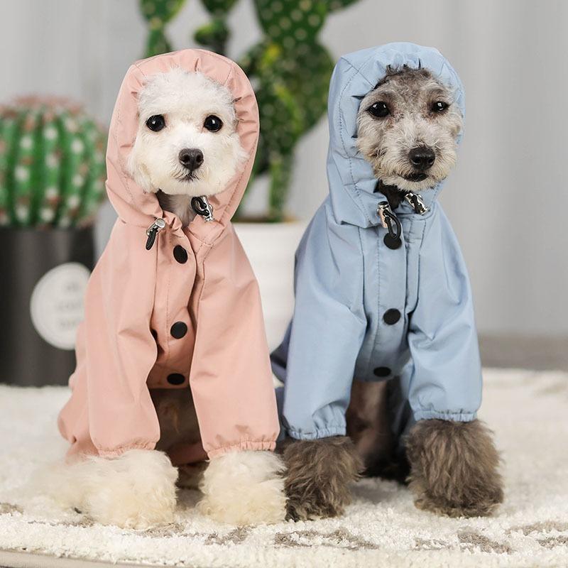 

Dog Apparel Reflective Strip Raincoat For Dogs Waterproof Clothes Rain On The Universal Season Small Pet Puppy Cloth Raincoats