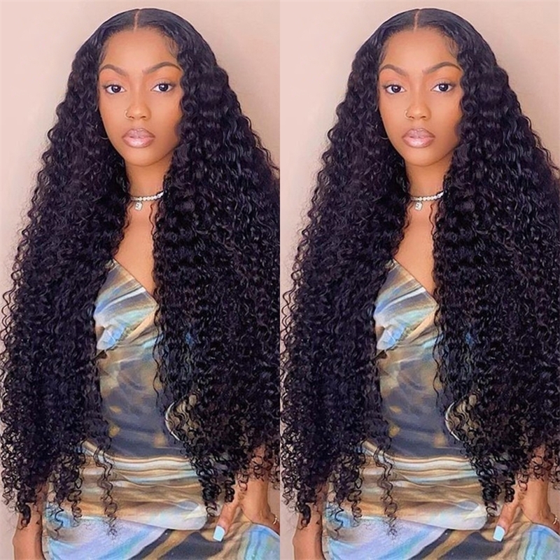 

HD Transparent s T Part Remy Brazilian Wet and Wavy Lace Front Human Hair s Deep Wave Frontal Wig, Natural color