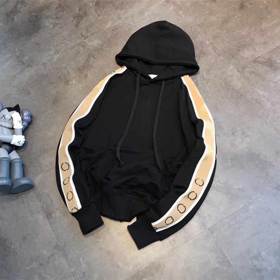 

Reflective strip string label webbing long sleeve Hooded Sweater Pullover couple loose Korean Terry Cotton, Green