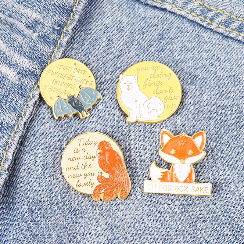 Cartoon Animal Fox Enamel Brooches Pin for Women Fashion Dress Coat Shirt Demin Metal Funny Brooch Pins Badges Promotion Gift-image-746319822