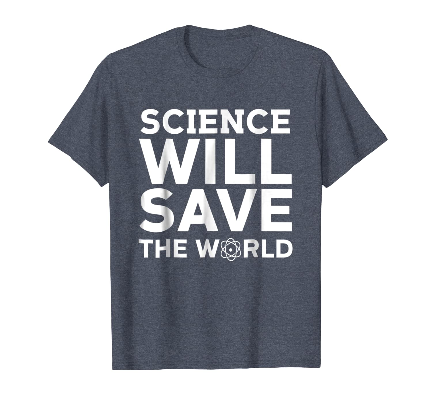 

science will save the world science teacher t-shirt, White;black