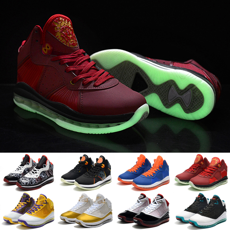

2022 Lebrons 7 VII 8 Graffiti Outdoor shoes fresh bred Fairfax Varsity Red lightyear Sneaker 8s 7s University Red Black Rainbow South Beach BHM Sports Trainers, As photo 1