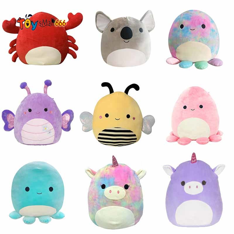 

Squishmallow Kawaii Big Squish Animal Unicorn Piggy Dinosaur Cat Octopus Soft Stuffed Plush Doll Pillow Chair Cushion Kids Toys, 45cm