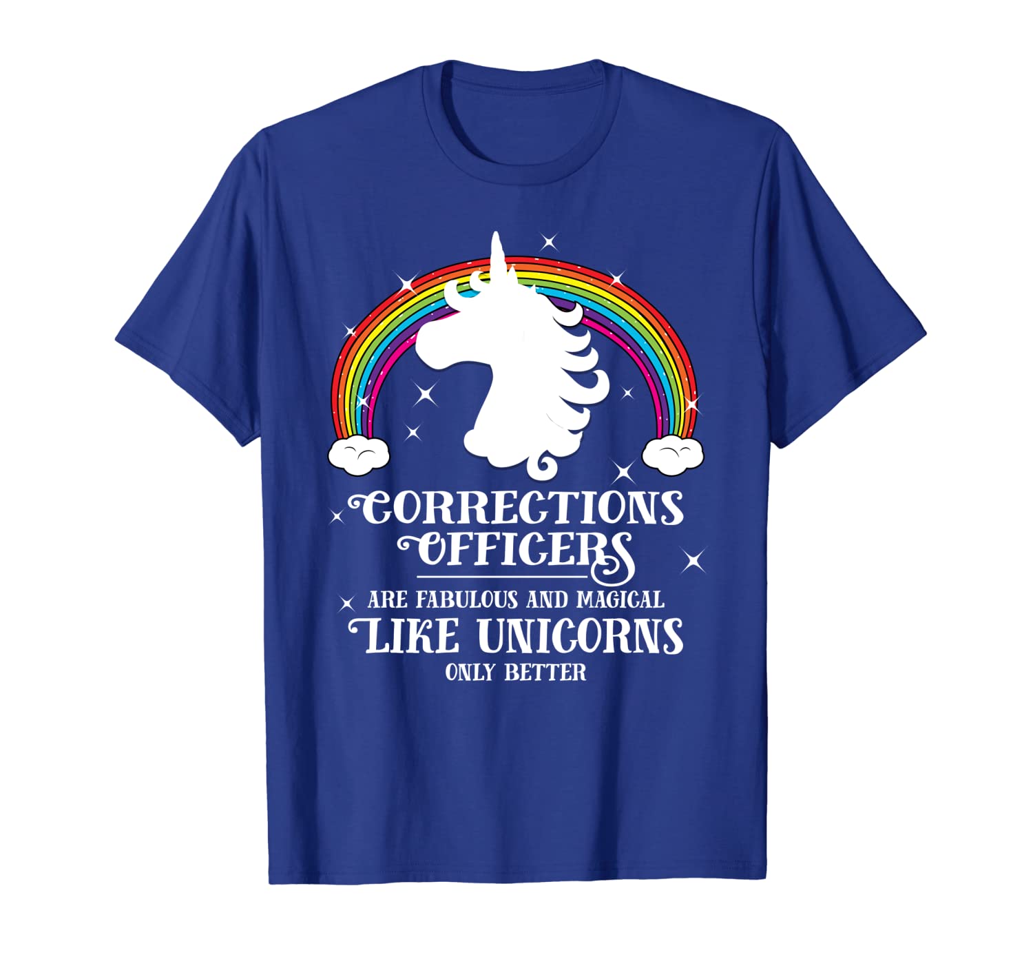 

corrections officers magical like unicorns funny tshirt gift, White;black