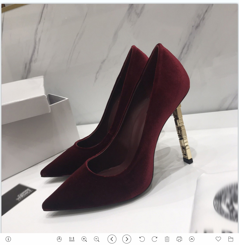 

2021 Good Quality Fashion Women Luxurys Designers Shoes Designer Sandals Womens Luxury High Heels Sandal Dress Shoess With Box Size 35-41 -G388, Burgundy