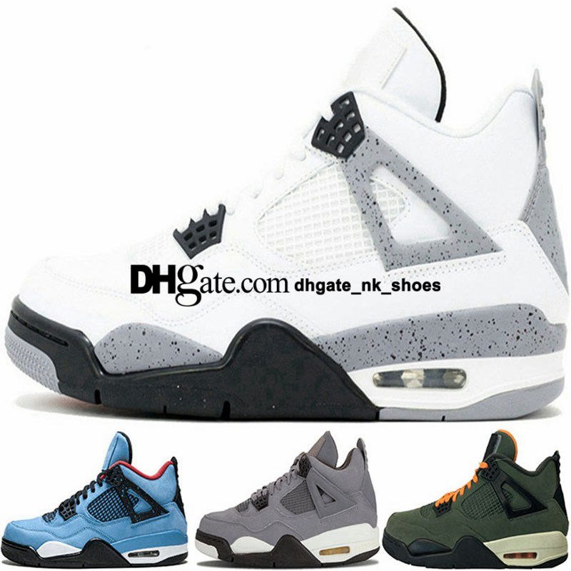 

men eur 46 47 basketball shoes 4s Sneakers jumpman 4 trainers White Cement women Retro big kid boys size us 12 13 enfant ladies girls