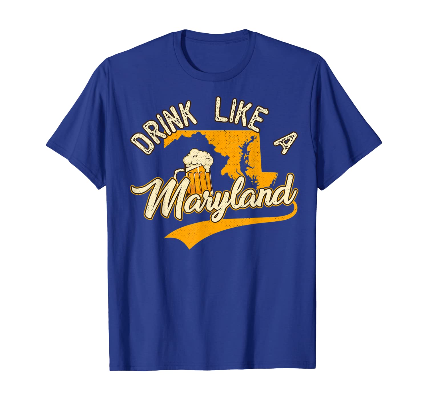 

vintage drink like a maryland beer t-shirt, White;black