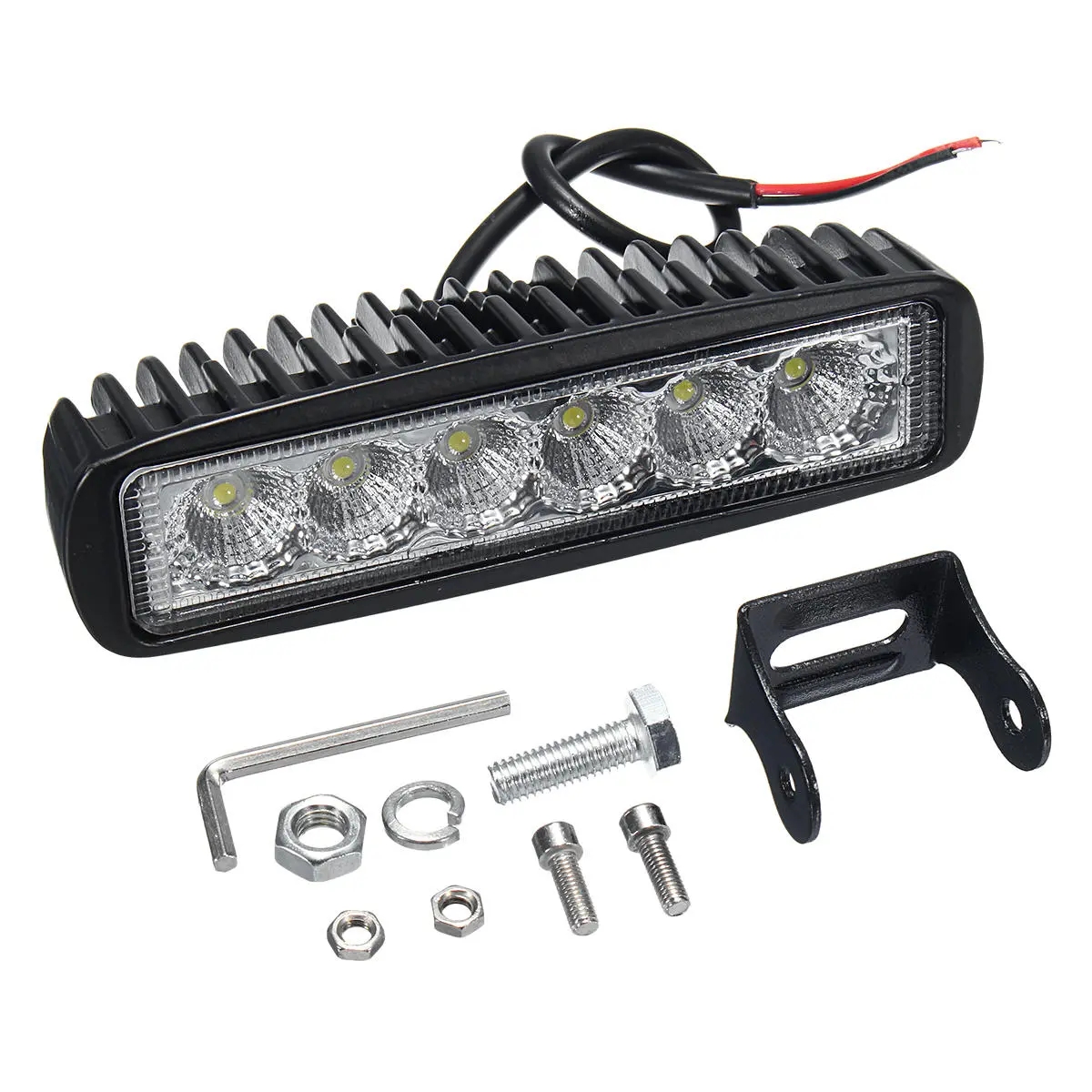 

12V 18W 6LED Waterproof LED Headlights Flood Work Light Motorcycle Truck Boat Camping Lamp
