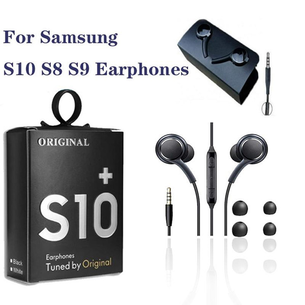 

OEM Quality In-Ear Earphones 3.5mm Stereo Headset Earbuds Headphone with remote control Mic For Samsung S10 s9 S10E s8 box package, Black with box