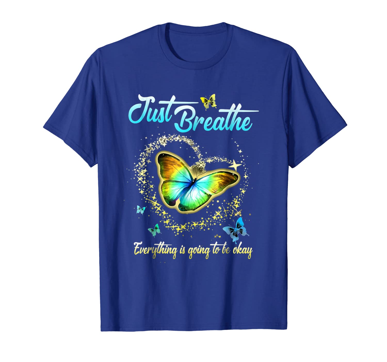 

cool just breathe everything is going to be okay shirt gift, White;black