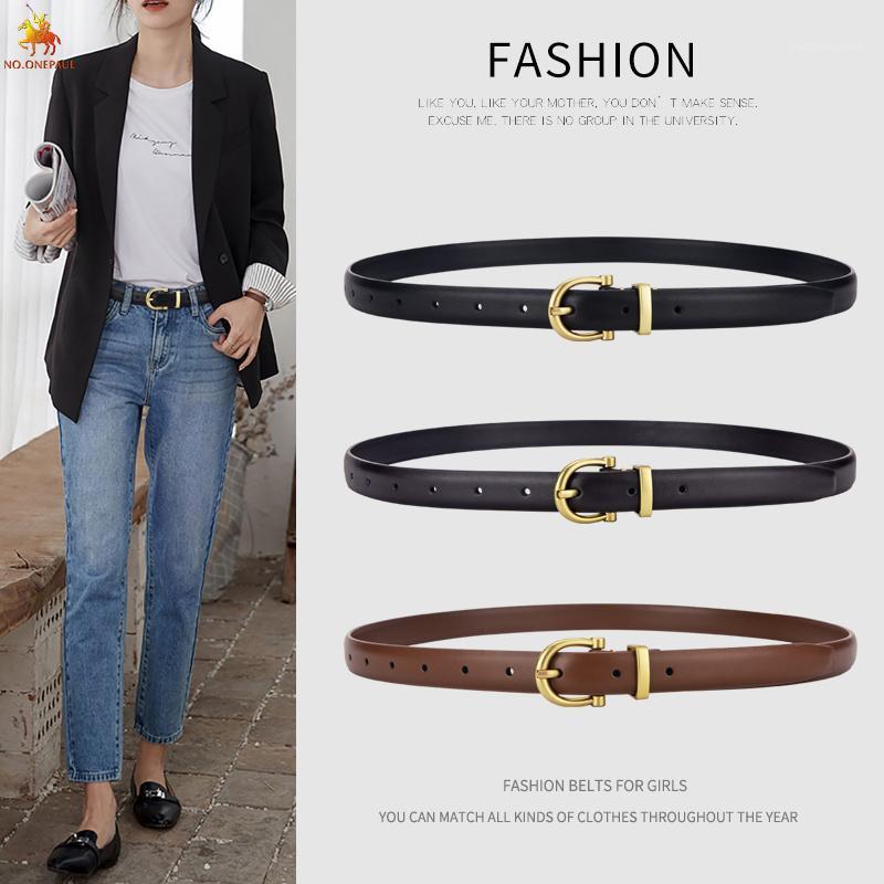 

Belts 2022 Women's Belt Jeans Simple Korean Fashion Lady Thin All-match Trousers Designer Luxury For Woman, Black;brown