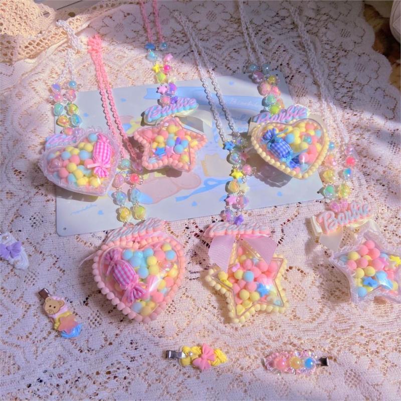 

Handmade Lolita Necklace Lo Niang Sweet Sweater Chain JK Girl Chains, Silver