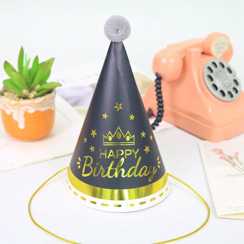 

Party Hats Supplies Bronzing Cake Letter Birthday Hat Children's Kitchen Accessories Household Products Product Selling