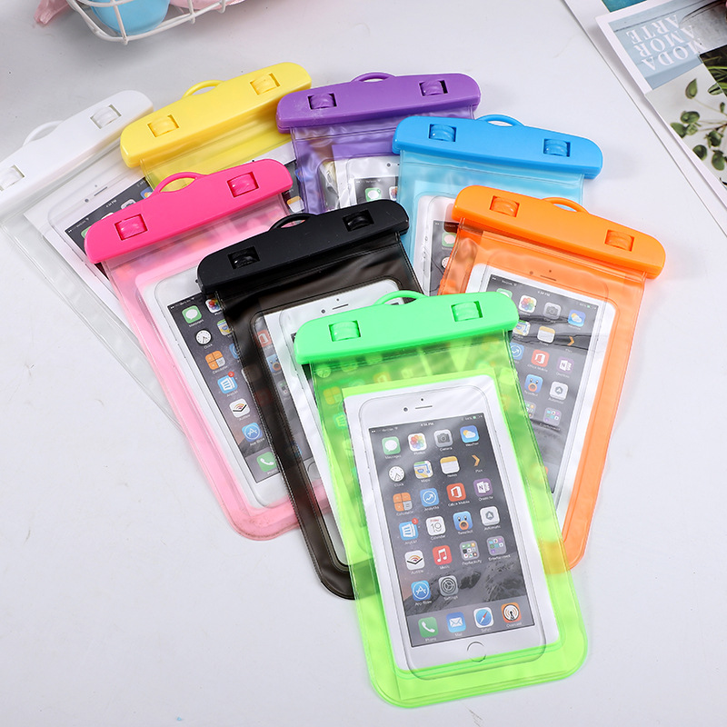 

Clear Waterproof Dry Pouch Case PVC Protective Mobile Phone Bag Swimming Touch Screen Floating Air Bag For Mobile Phone Camera 718 Y2, 16.8*9.6cm