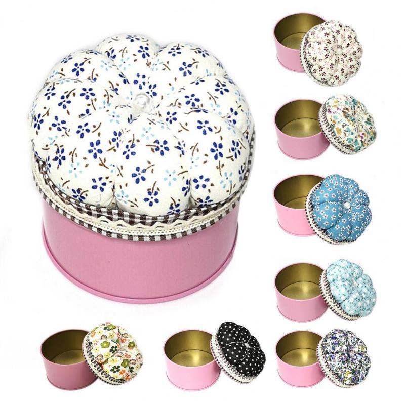 

Sewing Notions & Tools Pin Cushion Box Easy To Use Needle Fabric Bright-colored Attractive Creative Flower Pattern