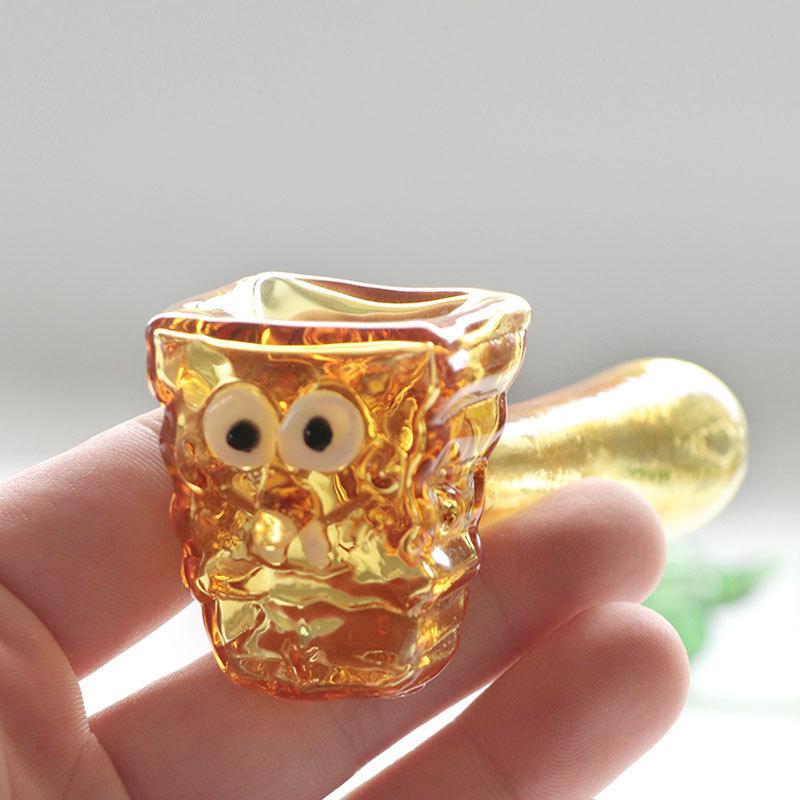 

Glass Skull Smoking Pipe Hand Spoon Pipes Mini Water Bongs Hand-blown Bubbler Wholesale Tobacco Dry Herb Oil Burner Nail