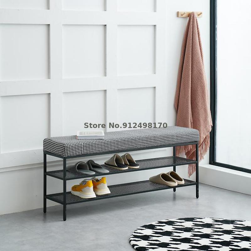 

Clothing & Wardrobe Storage Tiefan Nordic Style Household Shoe Changing Stool Door Entry Bench Net Red Ins Wearing Can Sit On The Rack