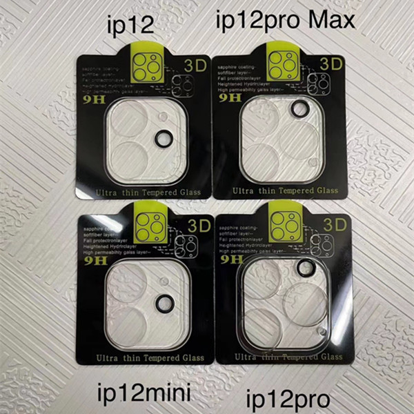 

3D Full Coverage Screen Protectors Clear Transparent Camera Lens Tempered GlassWith Flash Circle Protector for iphone 11 12 pro max