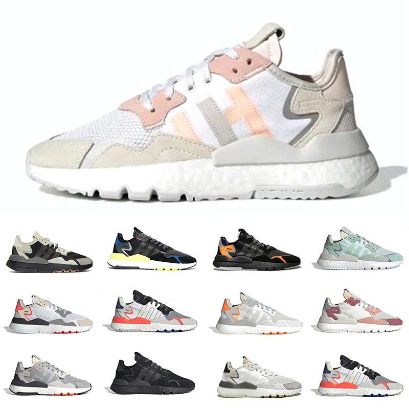 

2022 Mens sneakers Nite jogger shoes Ice Pink 3M White Red Silver Metallic Blue Pride Periwinkle Hi Res Grey Two Solar Orange Grey Pack men women trainers sports shoe, Item#36