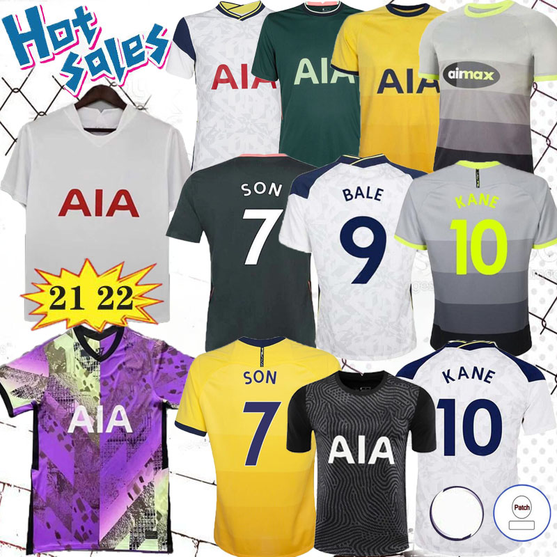 

KANE Soccer Jerseys SON BERGWIJN NDOMBELE 21 22 2021 DELE Men KIDS LO CELSO BALE LAMELA 4TH Football shirt, Black;yellow