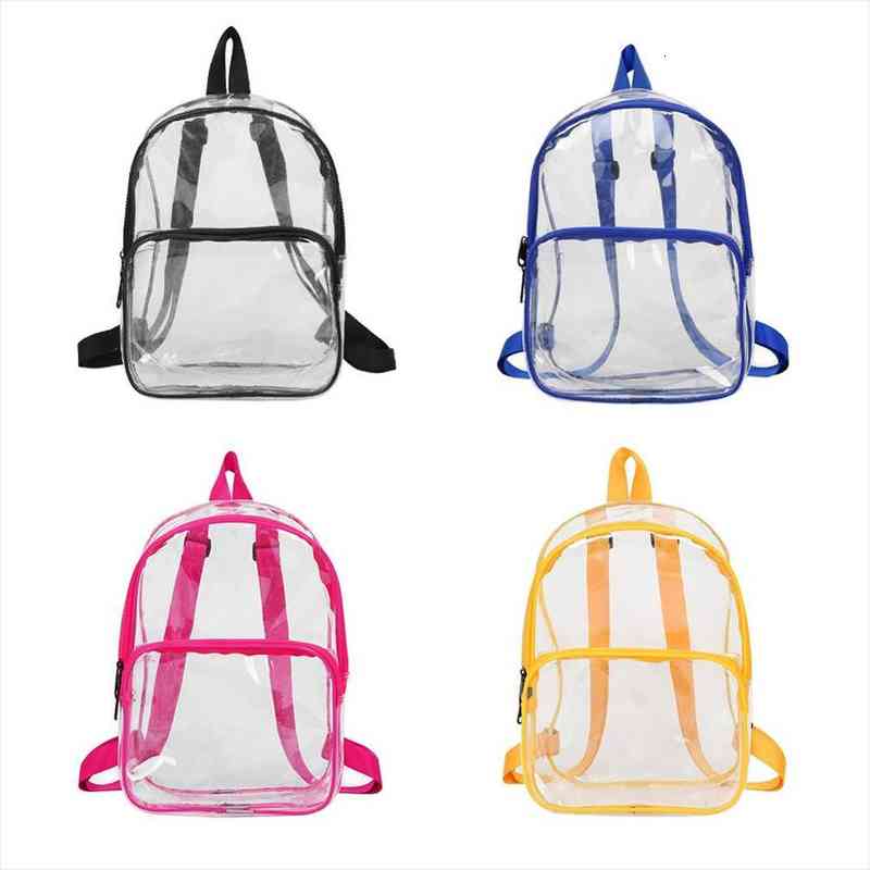 

jelly bag pvc schoolbag backpacks girls transparent backpack travel dual shoulder teenager large capacity book