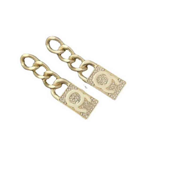 

2Colors Designer Earrings Stud Brand 18K Gold Plated Designers Geometry Double Letter Fashion Women Crystal Earring Wedding Party Jewerlry ER0346-ER0347