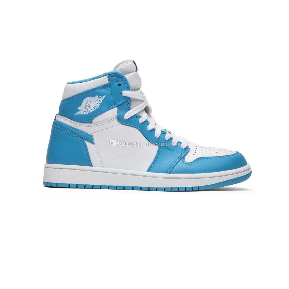 

jumpman 1 High OG UNC Basketball Shoes 1s Men Women Sneakers High quality SKU:555088 117 (Delivery within 24 hours), Sku 555088 005