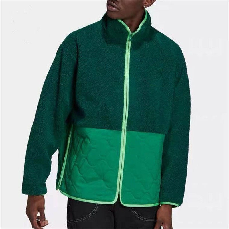 

man jacket designer coat for woman Lamb Wool 2022 New Warm Korean Style Stand-up Collar Trend Youth Casual sweatshirt Thickened Long-sleeved Men, Black;brown