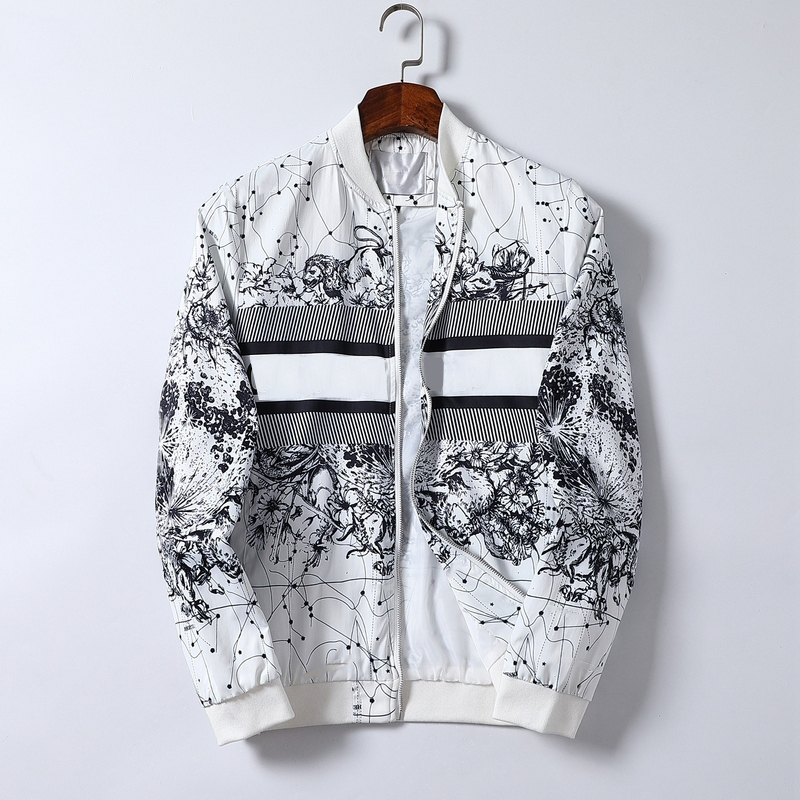 

Mens Jacket Fashion Coats Long Sleeves With Letters Patten Bomber Jackets Zippers Neck Adjust Windbreaker For Spring Autumn Coat -3XL, Bag