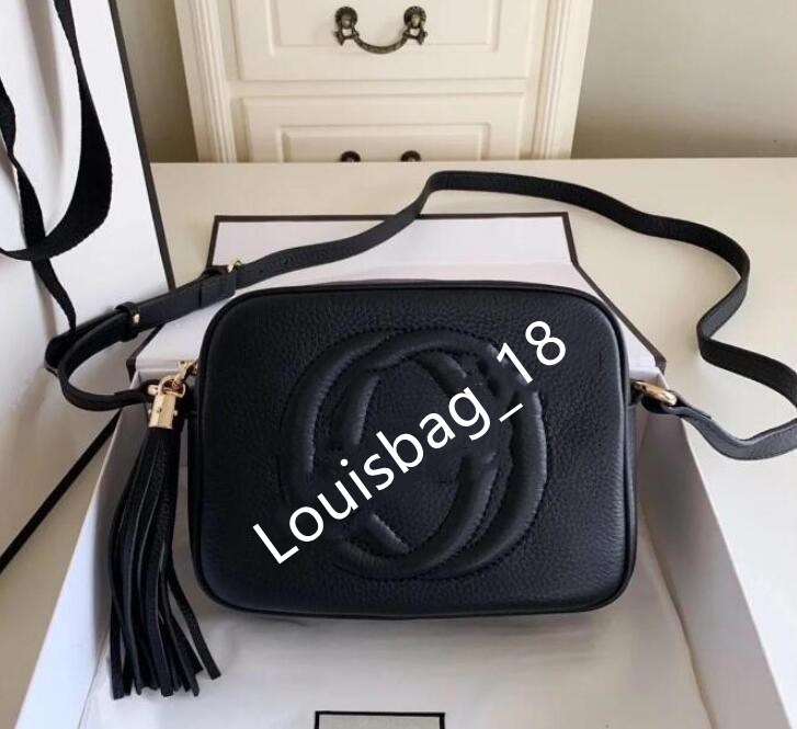 

Top Quality Women Fashion Bag Famous Brand Designer ETS : 1921 Shoulder Bag Tassel SOHO Bags Ladies Tassel Litchi Profile Women Messenger Bag 308364, 1-black