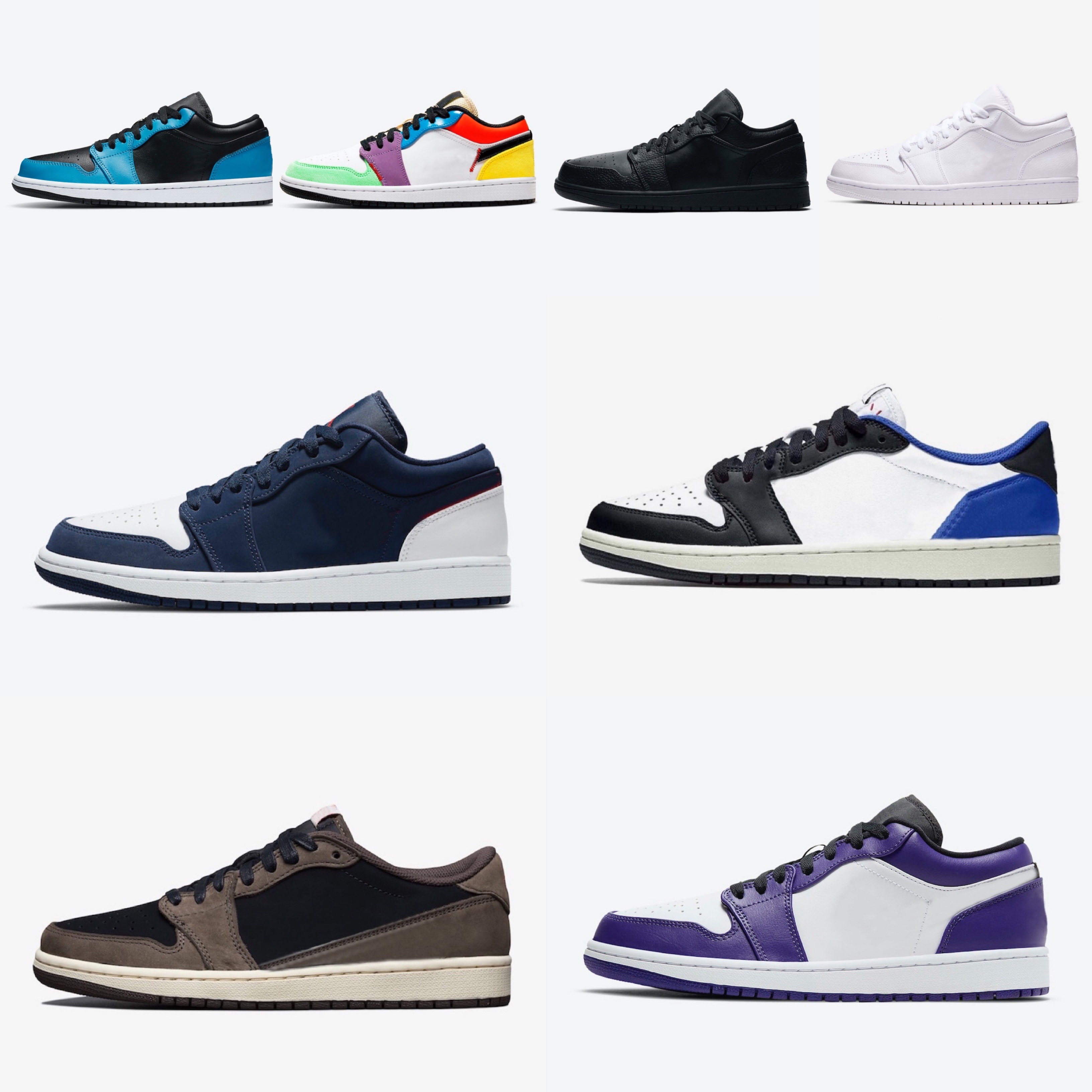 High Quality 1 low mens Basketball Shoes Cactuse Reversed fragment Sports Shoes University Blue Gold Washed Courte Purple 1s men women trainers snea